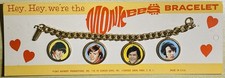 The Monkees Charm Bracelet 1967 Mint on Card Raybert Productions Davey Jones