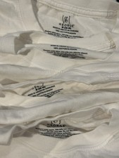 George Men's Medium White T-Shirt 100 Cotton Crew Neck Lot of 4 Short Sleeve