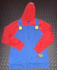 Nintendo Super Mario Brothers Zip Up Hoodie Kids Size Large