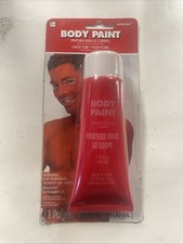 Amscan Temporary Red Body Paint. 3.38oz Tube. NON-TOXIC. New