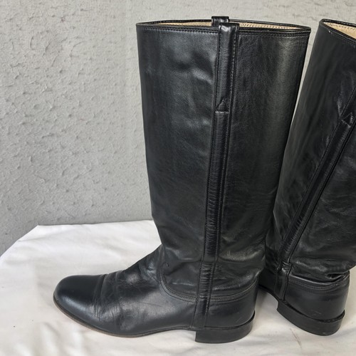 Justin Boots Womens Size 8B Black Leather Knee High Riding Western L3098 - Bild 20 von 24