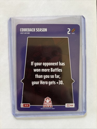 Bo Jackson Battle Arena Alpha Update SSP Play Card PL-12 “Comeback Season”