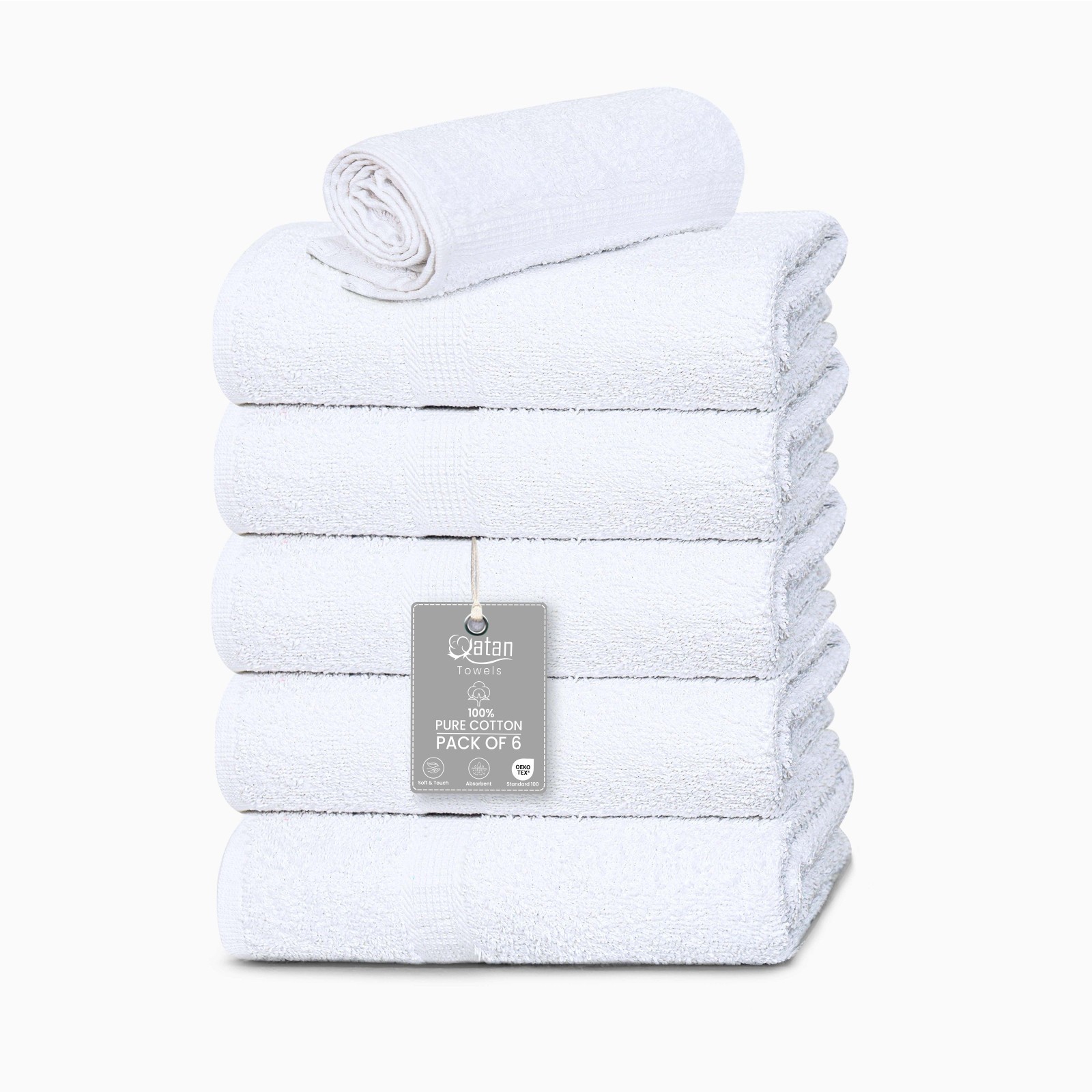 S - 700 Gsm, Luxury Cotton Hotel Towel 27x54  4/pk Super Absorbent
