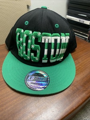 Boston Basketball Logo Snapback Hat KBethos Headwear 