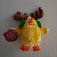 Dandee CHICKEN DANCE Musical 9" Dancing Plush Christmas Reindeer tags VIDEO