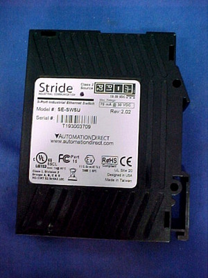 AUTOMATIONDIRECT STRIDE 5 PORT INDUSTRIAL ETHERNET SWITCH rev 2.02  SE-SW5U SB