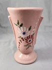 McCoy MCM Dusty Pink Vase #2575 Hand Painted Flower Design 5.5" Tall Vintage