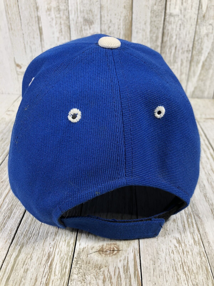Vintage West Coast Choppers iron cross logo hat cap blue and white