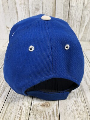 Vintage West Coast Choppers iron cross logo hat cap blue and white