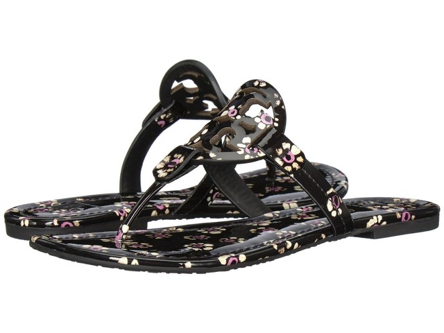 black patent leather miller sandal