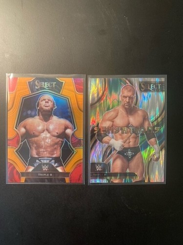 2023 Panini Select WWE Triple H Orange Prizm /49 Premier #132 Sensations Flash