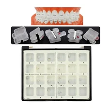 Dental Orthodontic Ceramic Brackets 3M Clarity Roth 022 3 w/h Metal Slot Noble