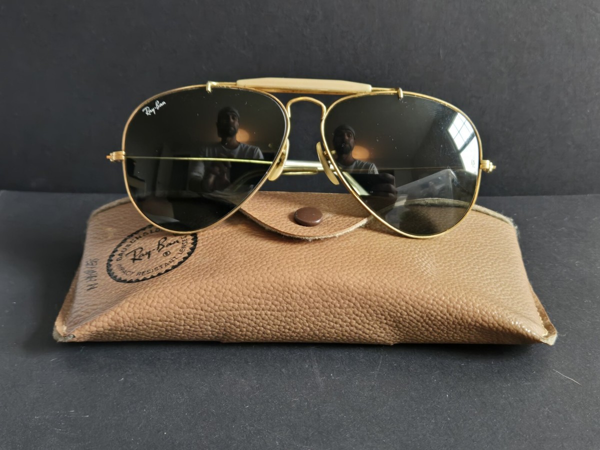 Vintage Bausch + Lomb Ray-Ban Aviator Sunglasses w/ Case | eBay