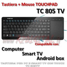 TASTIERA WIFI TECNO TC805TV TOUCHPAD SMART TV MEDIA CENTER ANDROID BOX AIR MOUSE