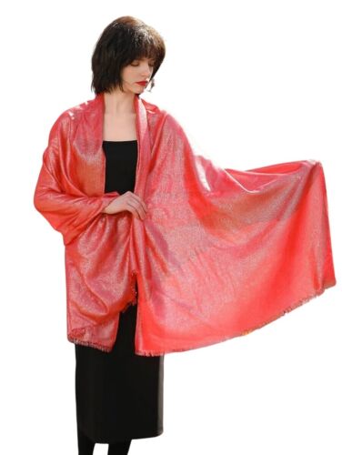 Maxi Bufanda Elegante Chal Hilo Brillante Cubreshoulder Estola Ceremonia - Imagen 15 de 17