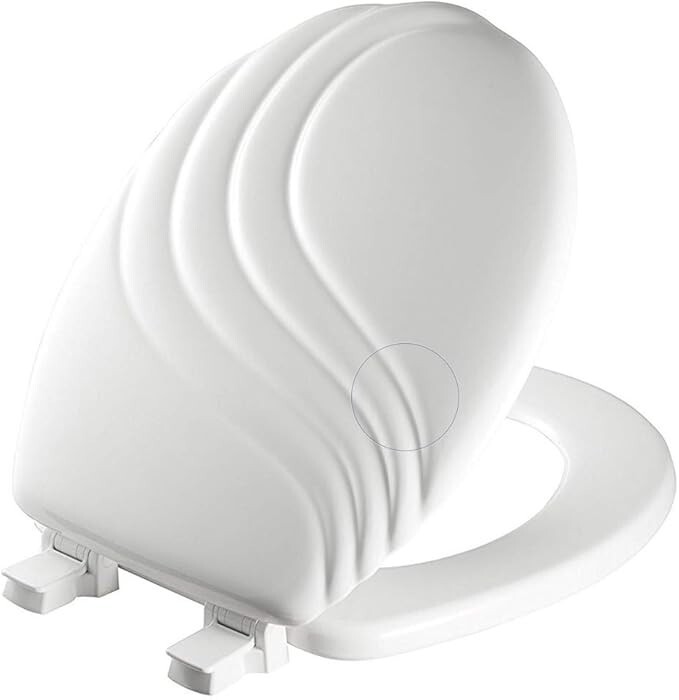 Mayfair 27EC-000 Swirl Sculptured Molded Wood Toilet Seat, R