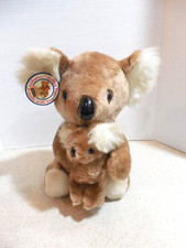 Koala Bear w baby Vintage California Stuffed Toys Plushies W/tag Plush Korea 12"