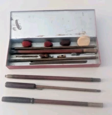 Vintage Montgomery Ward Western Field Cleaning Kit Red Metal 13 x 4 1/4 x 1 1/2"