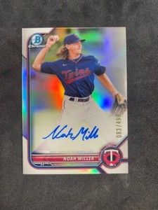 2022 Bowman Chrome Prospects Noah Miller Auto Refractor /499 #CPA-NM Twins
