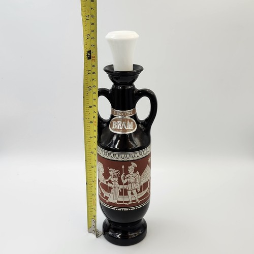 Vintage 1962 Jim Beam Black Glass Bottle Decanter Cleopatra Egyptian Roman - Picture 15 of 16