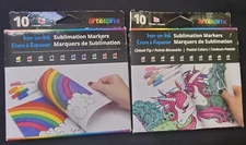 Artesprix Sublimation Markers -Chisel 10ct Pastels and chisel 10pc Iron on Ink