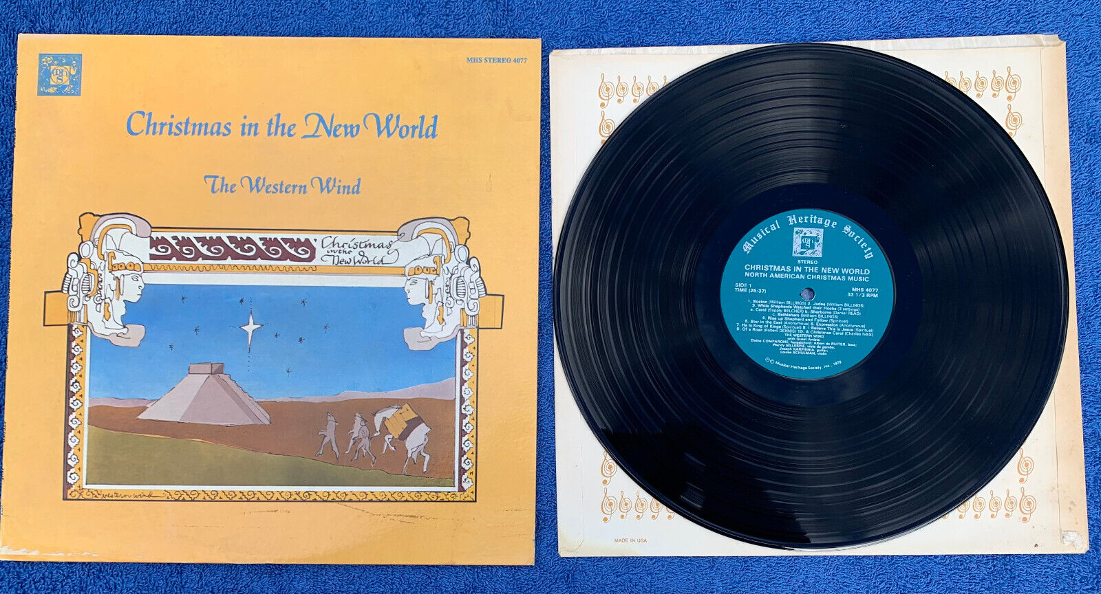 The Western Wind Christmas In The New World 1979 Vinyl LP in Excellent Condition
