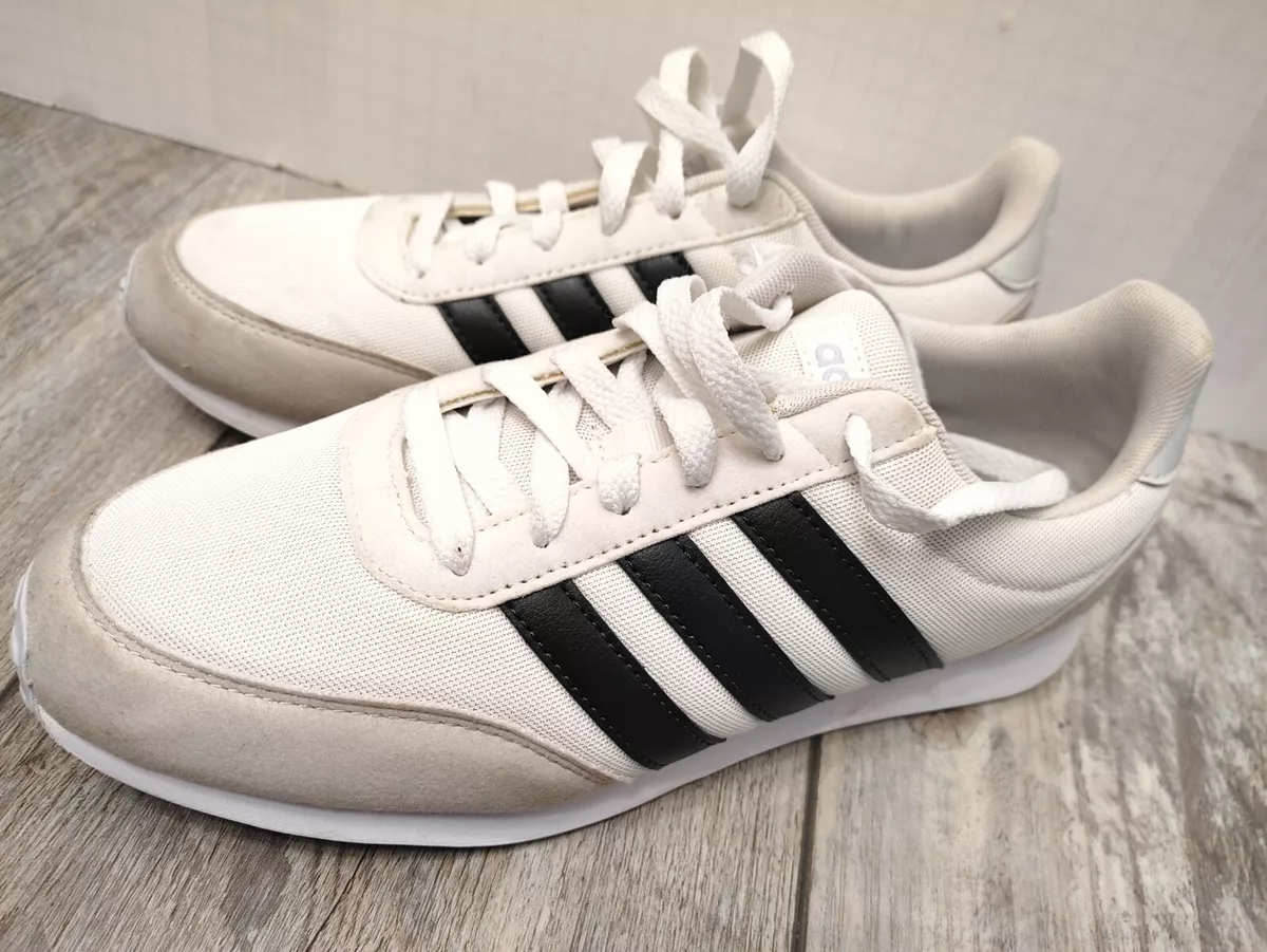 size 9 Adidas V Racer 2.0 DB0424 White Beige Black Running Shoes Lace | eBay