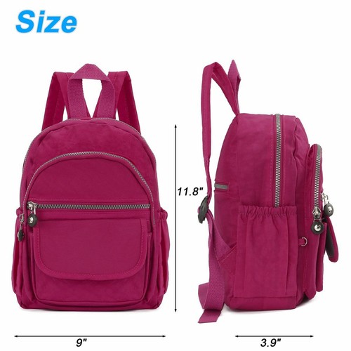 Waterproof Mini Backpack Women Purse Nylon Shoulder Rucksack Small Bag Travel US - Picture 2 of 18