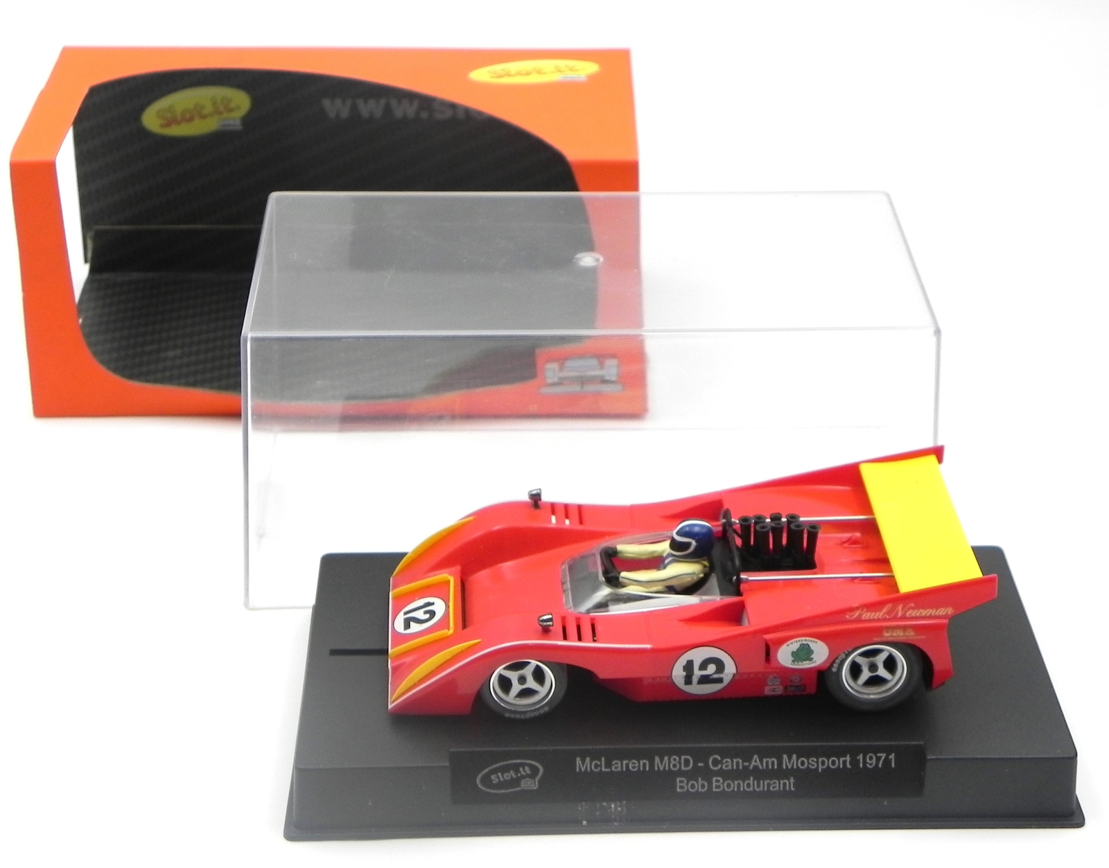 Slot.it McLaren M8D #12 Bondurant Can Am Mosport 1971 slot car 1:32...