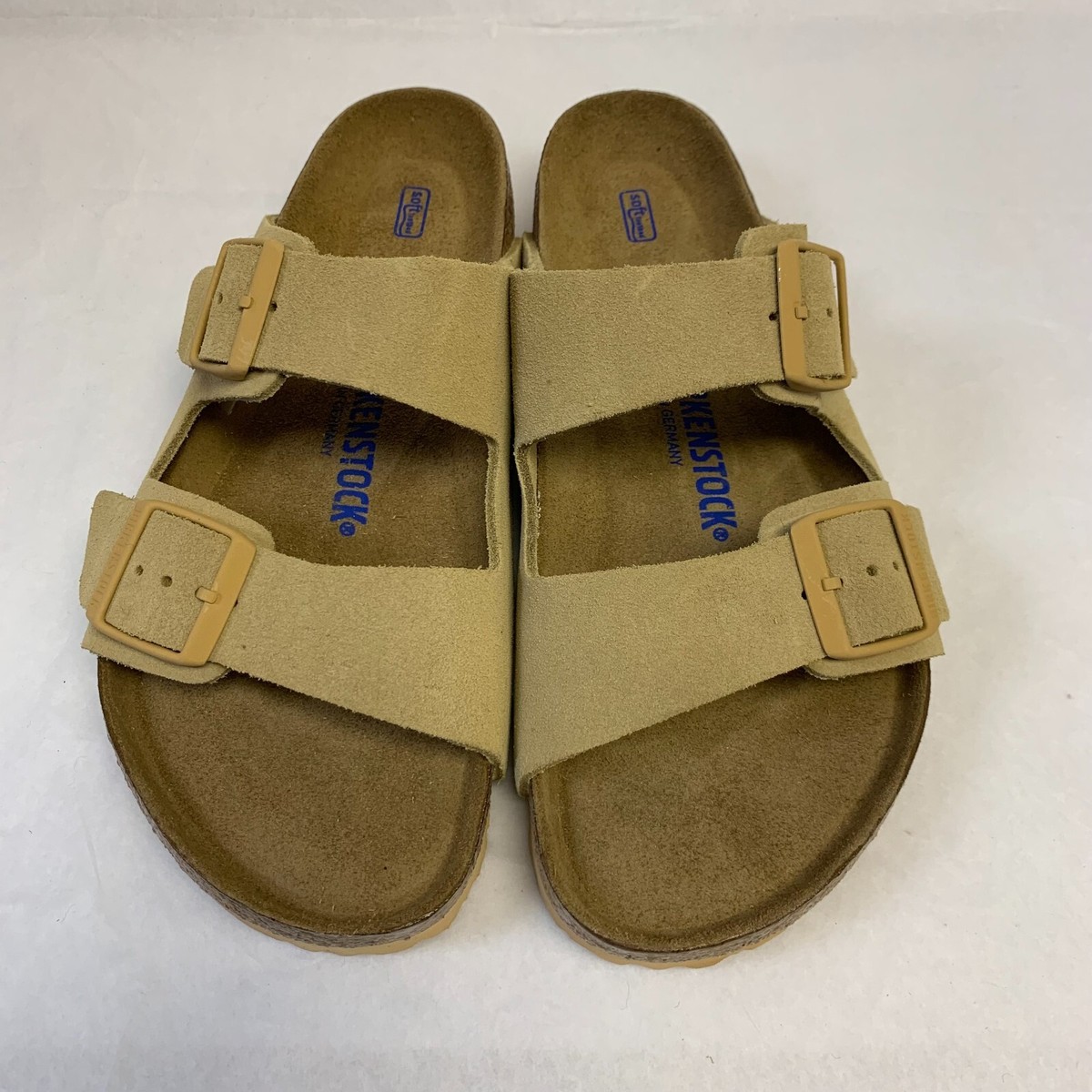 Birkenstock New w/ Box Arizona Sand Suede Leather Soft Footbed Nar