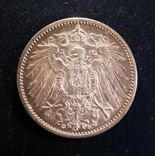 FOREIGN SILVER COIN - Germany, 1 Mark, 1915G, KM-14, NICE UNCIRCULATED CONDITION