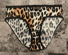 NWT VICTORIA'S SECRET M LEOPARD 100 COTTON VINTAGE RARE HIPHUGGER PANTIES