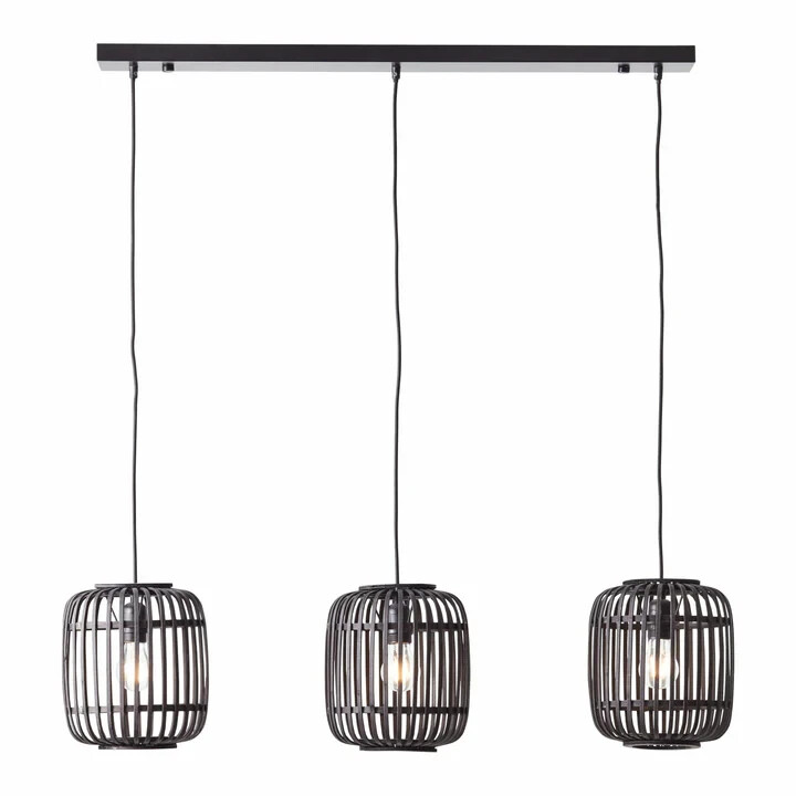ENDON Ceiling Mathias 3lt Linear Pendant matt black