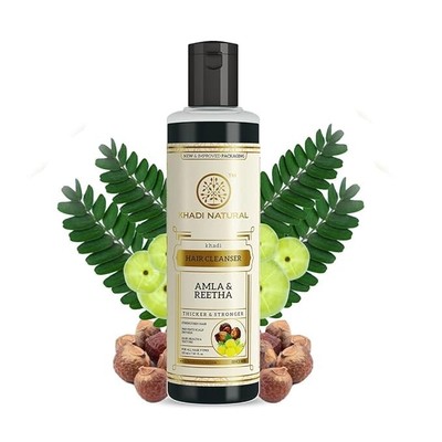 Khadi Natural Amla & Reetha Hair Shampoo | Anti-Hair Fall Shampoo 210ml