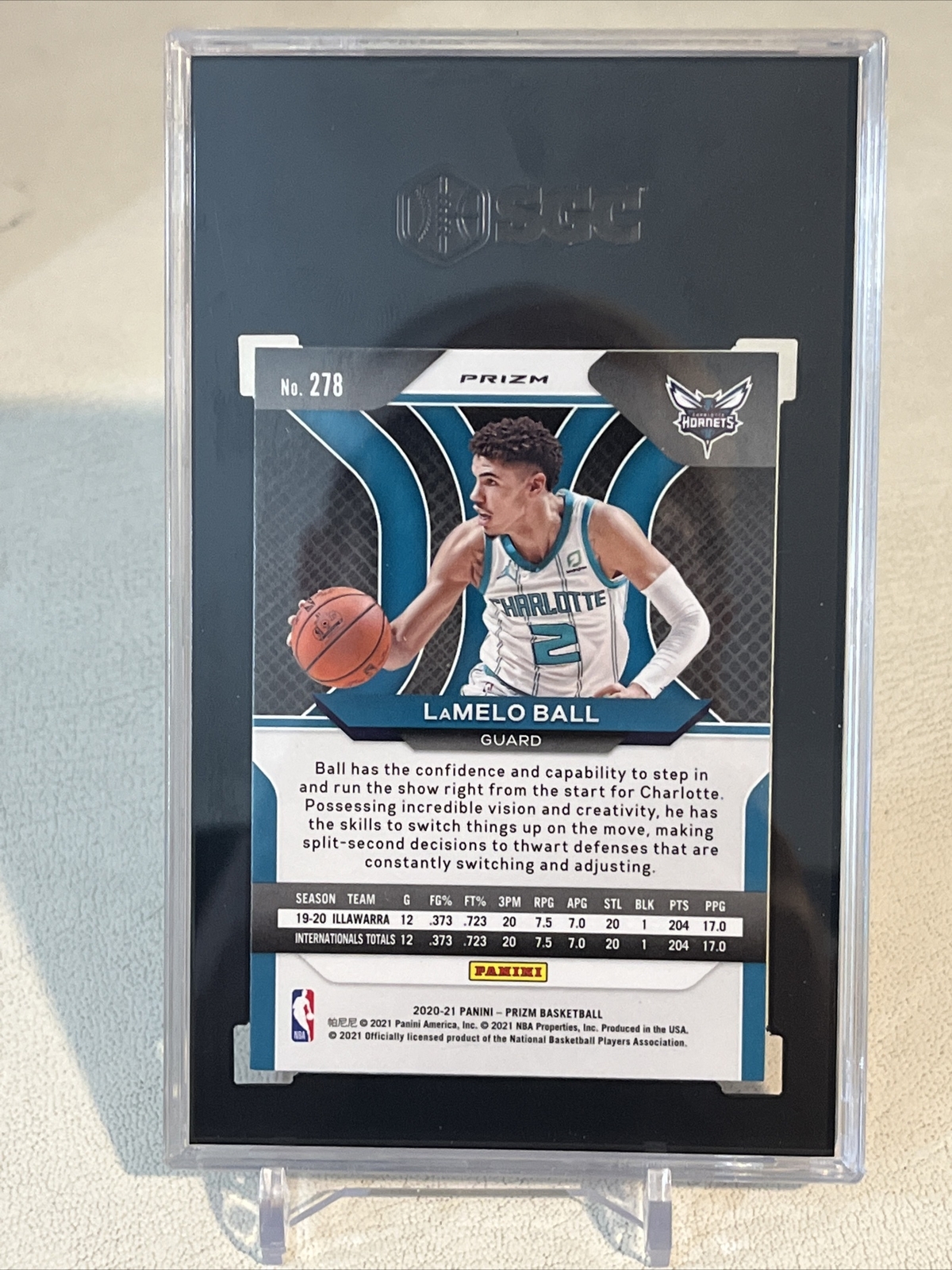 Lamelo Ball Rookie Silver Prizm #278 - SGC 9 MT RC Hornets - Picture 2 of 2