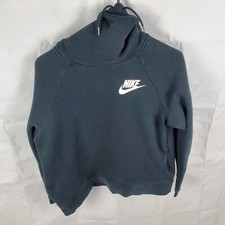 Nike Hoodie Women's M Black Sportswear Funnel Neck Pullover Rally Sweatshirt