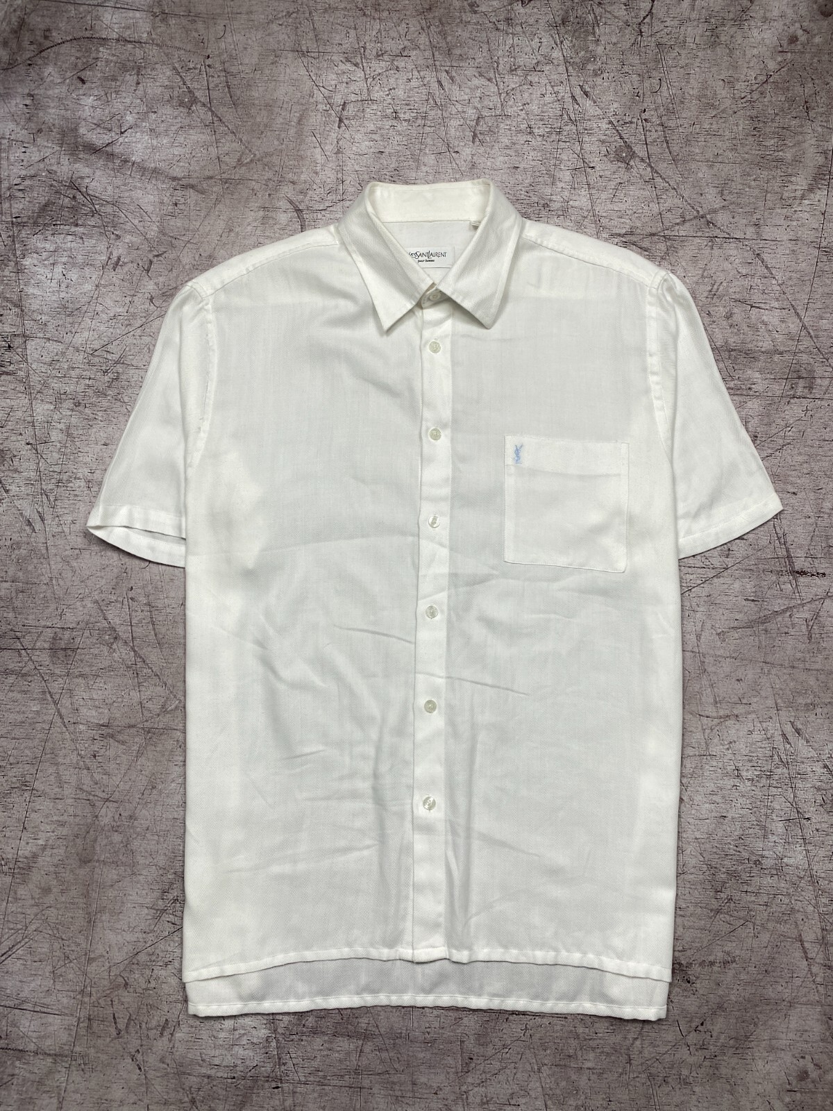 Yves Saint Laurent YSL camicia uomo vintage manica corta taglia L