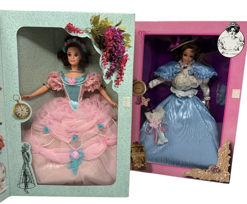 1993 Great Eras 1850s Southern Belle & 1890s Gibson Girl Lot of 2 Barbies 
