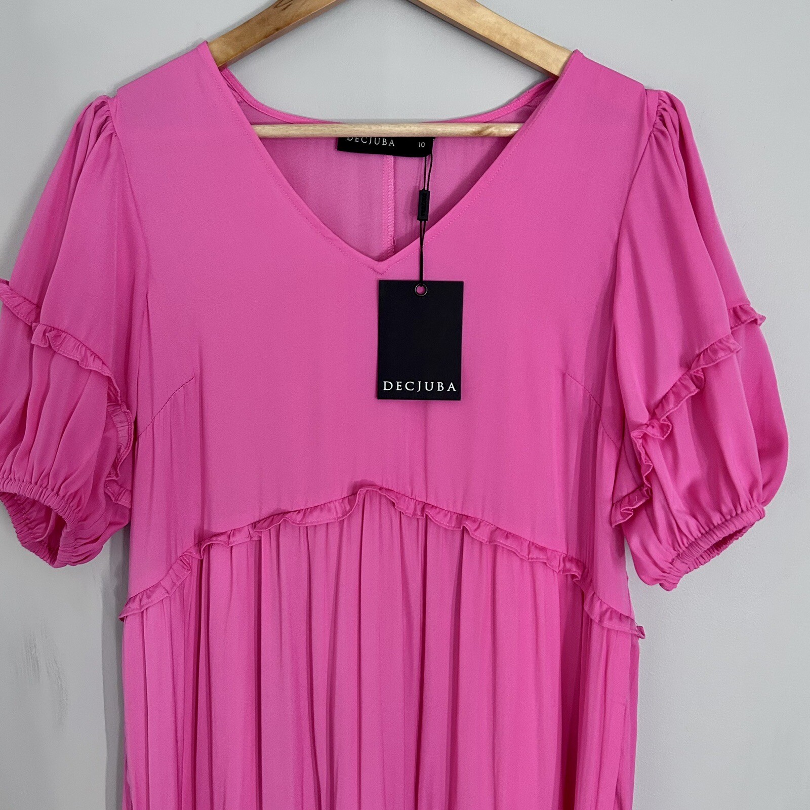 Decjuba Hot Pink Tiered Maxi Dress Size 10 RRP 139.95 eBay