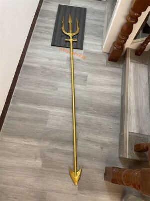 1:1 HCMY Gold Trident Aquaman Steel Alloy 210cm Replica Cosplsy