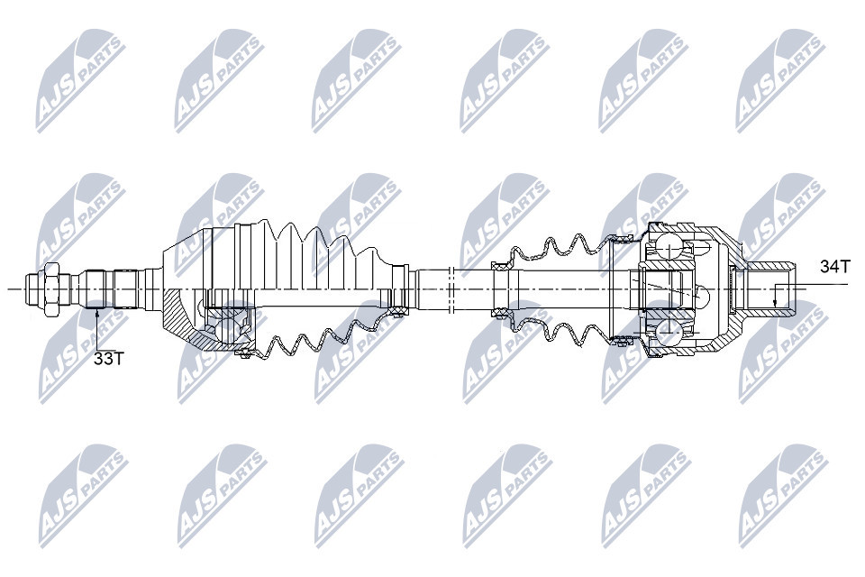 NPW-PL-089 NTY Drive Shaft for OPEL,VAUXHALL