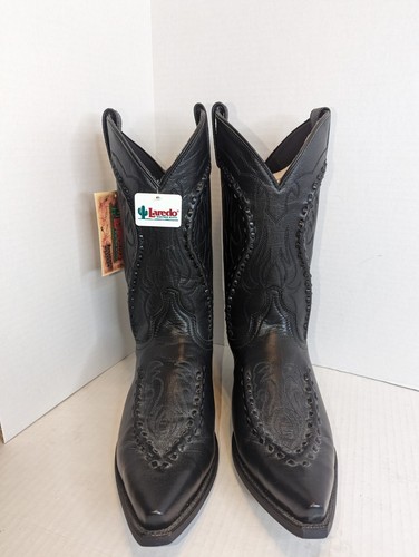 Laredo Men's Laramie Black Goat Bucklace Western Boots 68430 Size 11 EW - Picture 3 of 6