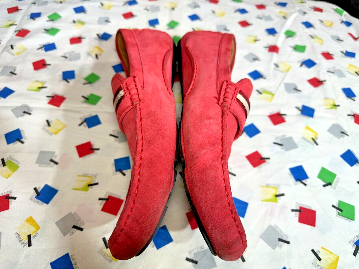 Bally WABLER Red Suede Mens Driver Shoes - Sz. 13 D | eBay
