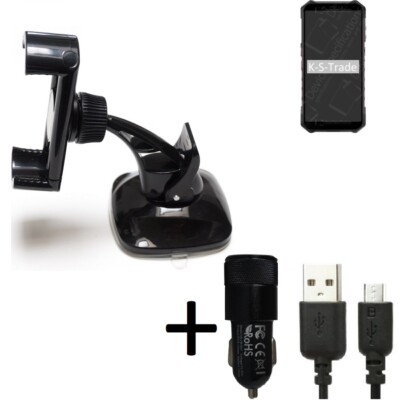 Scheibenhalterung für Ulefone Armor X9 Pro + Ladeset Auto-Halter Handy Halterun