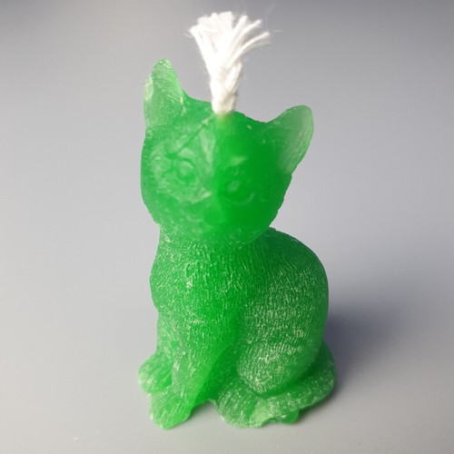 BLACK & GREEN Magic CAT Spell Candles. Set Of 6 with a Gemstone Keyring - Picture 8 of 9