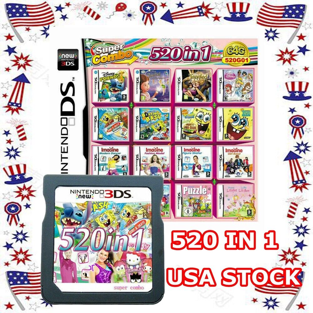 5 In 1 Video Games Card Multicart Nintendo Nds Ndsl 2ds 3ds Ndsi Us Fast Ship Shopping Com