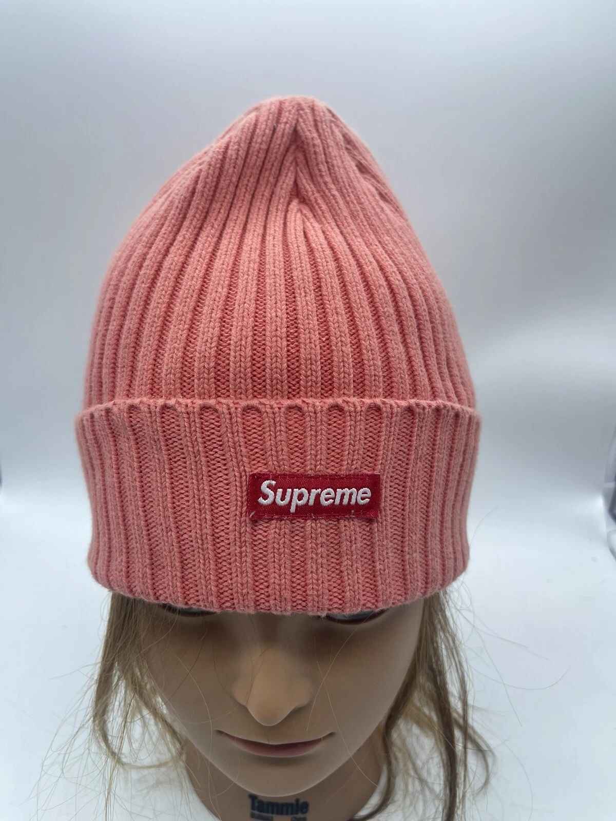 BOITE SUPRÊME AUTHENTIQUE LOGO BEANIE NERVURÉE ORANGE