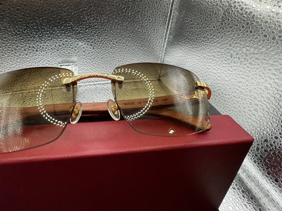 Gafas de madera doradas/marrones Foto 4 de 4