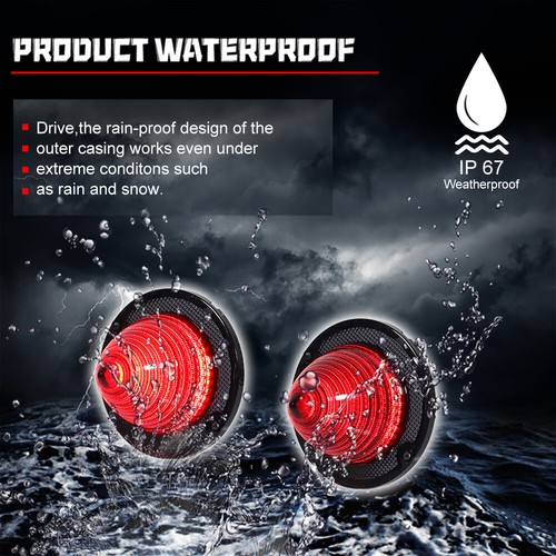 For 1960 1961 Chevy Impala Bel Air Nomad LED Red Tail Brake Light Smoke Lens 2PC - Picture 6 of 10