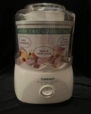 CUISINART ICE CREAM, FROZEN YOGURT AND SORBET MAKER -- MODEL ICE-20